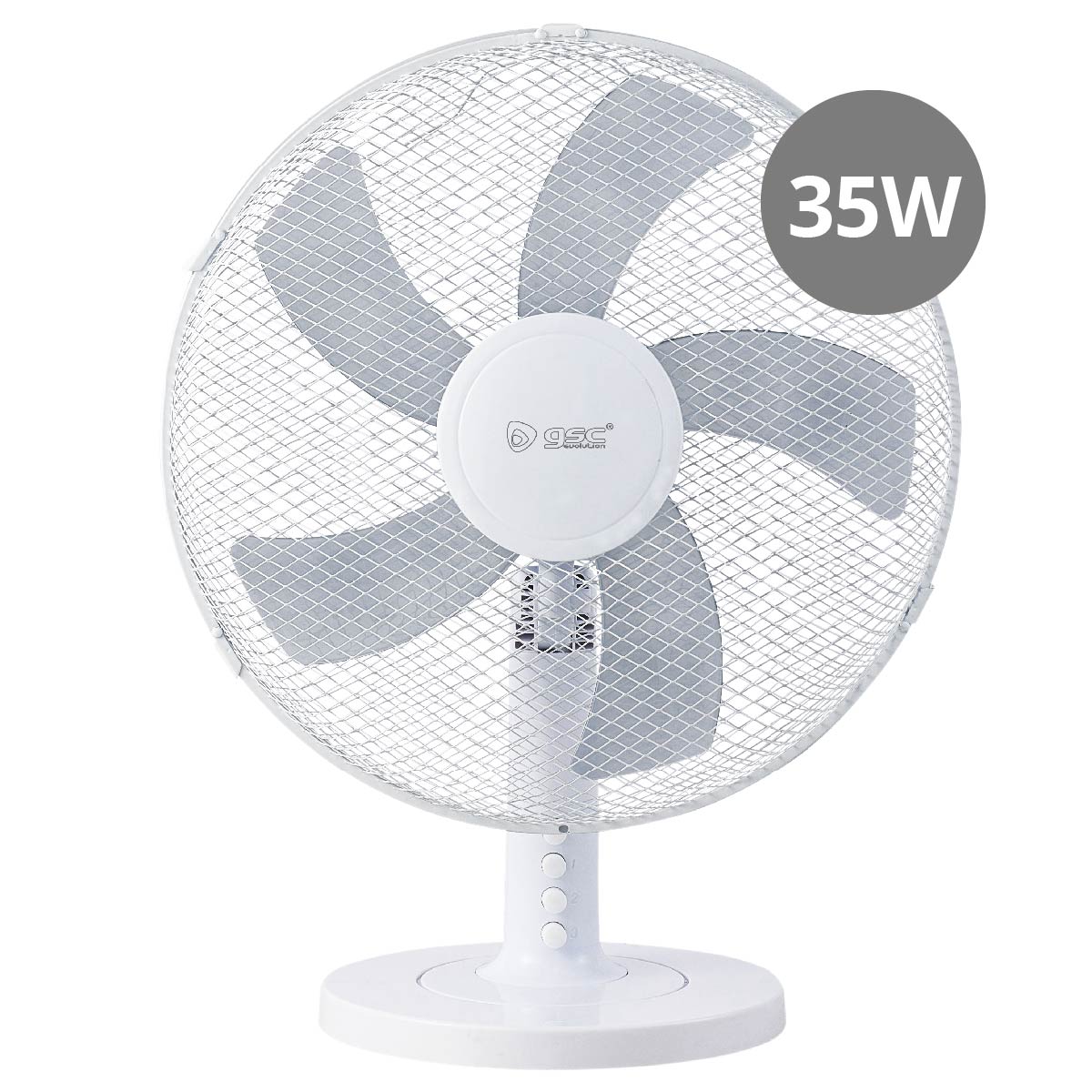 VENTILADOR SOBREMESA MACOMIA Ø31CM 35W BLANCO GSC EVOLUTION